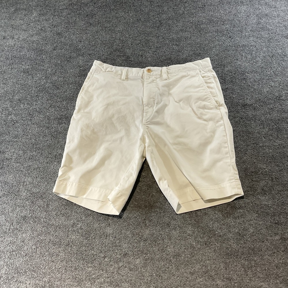 Polo Ralph Lauren Mens 32 Stretch Classic Fit Chino Shorts Off White Cream 9 in